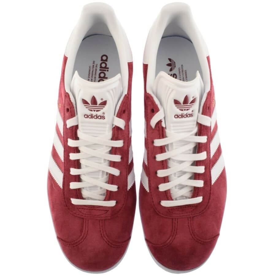 Adidas burgundy gazelle trainers outlet